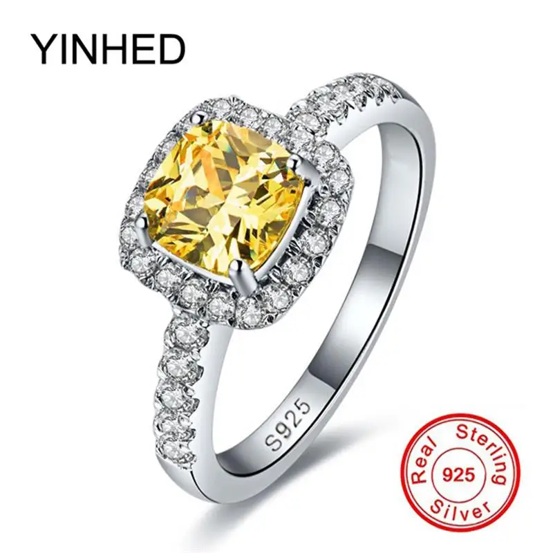 YINHED ювелирное изделие оригинальное обручальное кольцо из стерлингового серебра