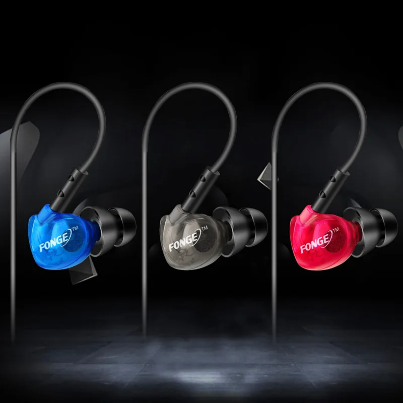 Fonge водонепроницаемые наушники в ухо HIFI спортивные бас гарнитура с микрофоном