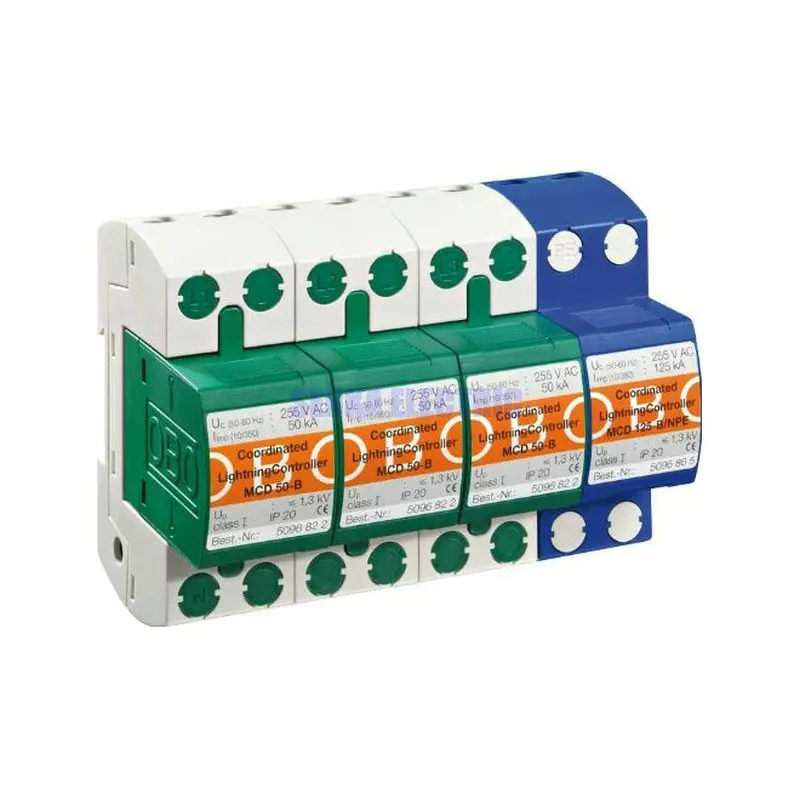 MCD50-B/3 + NPE 50KA ~ 255V AC IP20 устройство для защиты от перенапряжения защита |