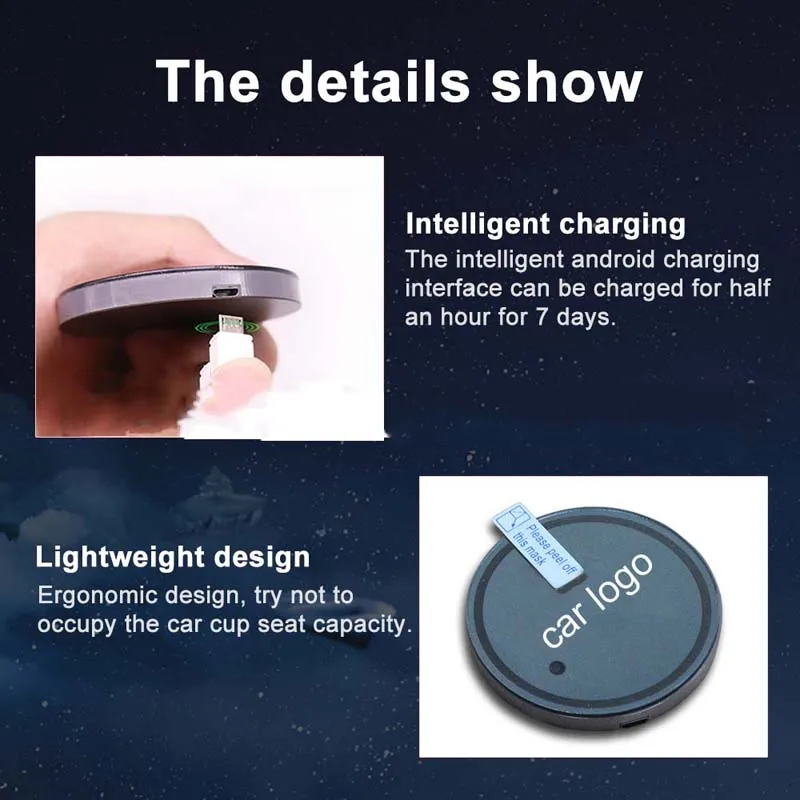 2 шт. автомобильная светодиодная лампа подстаканник коврик USB зарядка бутылка