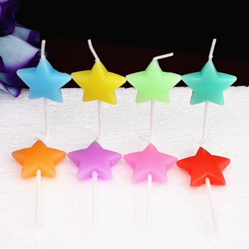 Оптовая продажа качество экспорта красочные пятиконечная звезда/звезда свеча