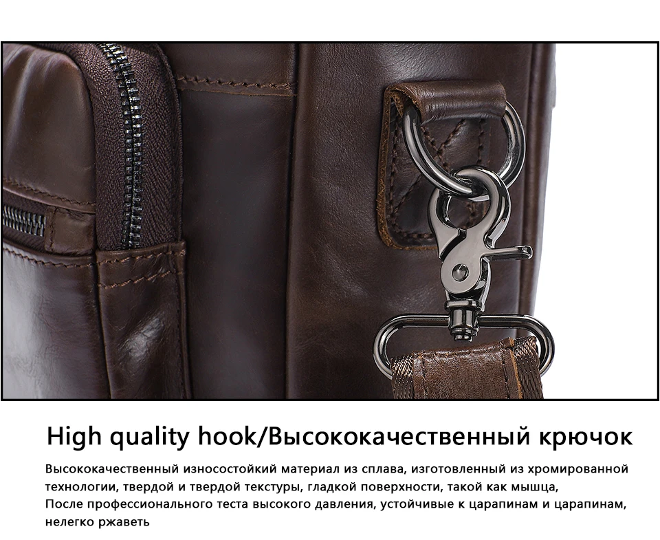 MVA мужской портфель из натуральной кожи, 14 дюймов, сумка для ноутбука, модная деловая Мужская сумка из коровьей кожи, сумка на плечо