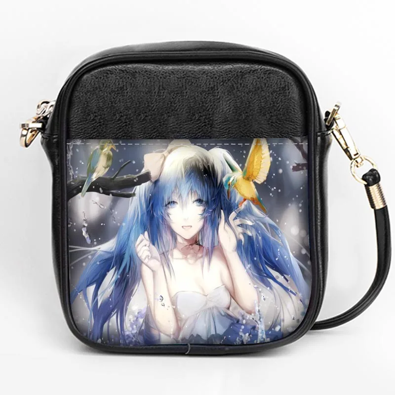 Изготовленное на заказ Hatsune Miku модное с лямками сумка для женщин Слинг сумки на ремне кожа мини девушки Tote вечерние сумки DIY Слинг Сумка - Цвет: 19