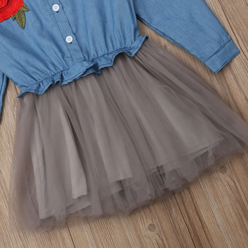 Коллекция 2019 года весеннее модное платье принцессы из тюля с цветочным принтом и