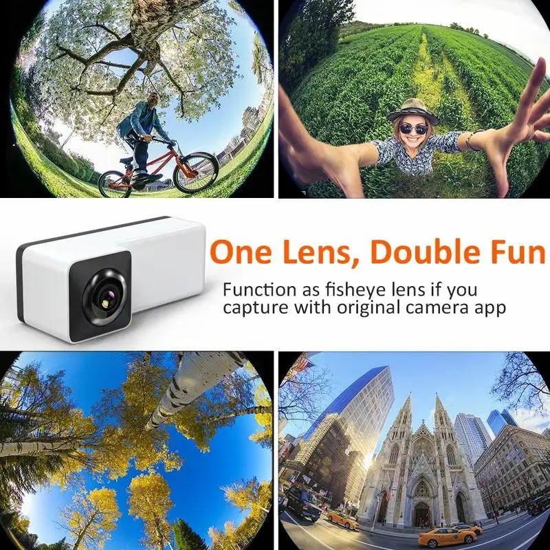 3D панорамный объектив для iPhone X 360 Камера телефон 7 плюс 8 плюс|Объективы мобильных