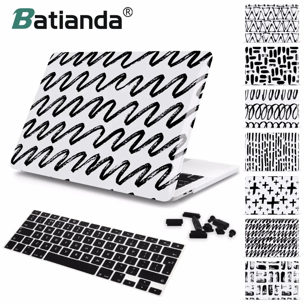 Для Coque MacBook Air 11 12 13 retina пазл в полоску чехол для ноутбука Новый Macbook Pro 15 Touch Bar A1708