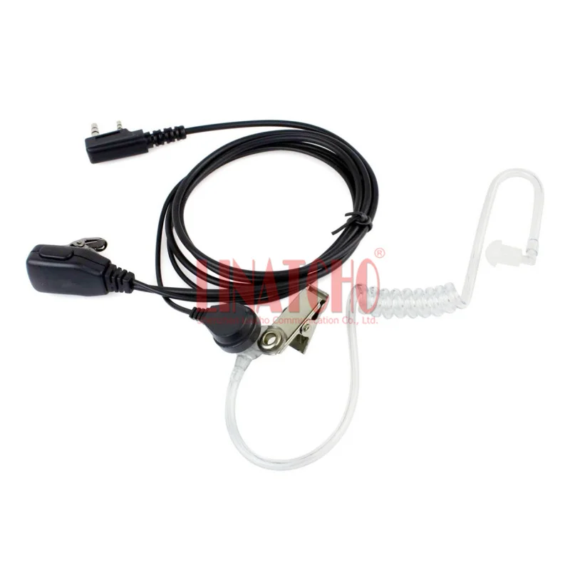 2 pin Воздушная трубка ухо наушник микрофон для двухстороннее радио UV-5R BF-888s UV-82 UV-5RE