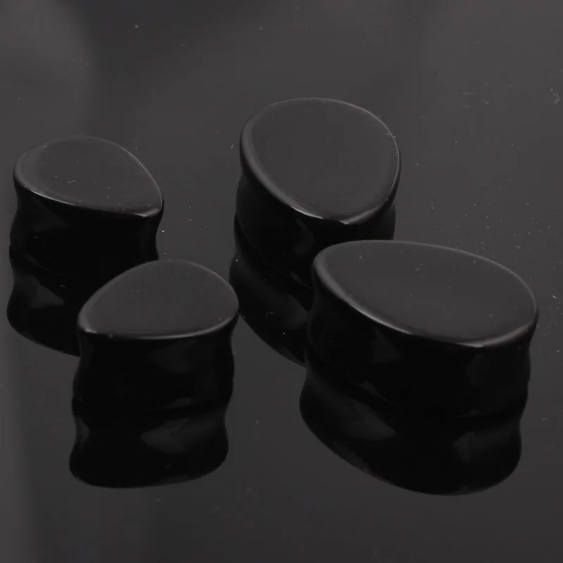 Каменная затычка для ушей драгоценные растяжки туннель тела коническое седло