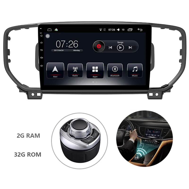 10 1 &quotодин Din Android 7 OS Специальный автомобильный DVD мультимедийный плеер для Kia KX5 2016