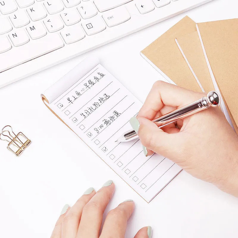 Высокое качество Винтаж крафт бумага Блокнот Липкие заметки школьные