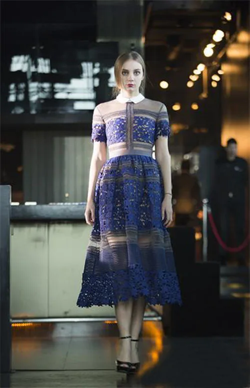 2017 новое поступление Брендовое Новое Кружевное вязаное платье для автопортрета