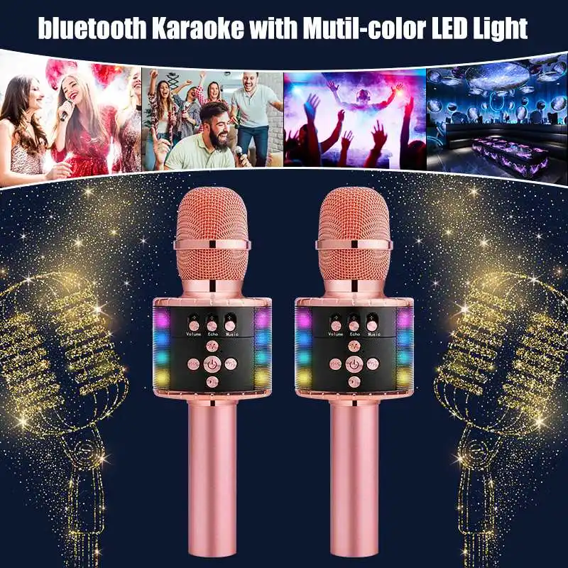 Bluetooth беспроводной ручной микрофон динамик профессиональный микрофон музыкальный плеер для вокала, с рекордером микрофон для KTV вечерние караоке