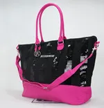 Черный Роскошные Брендовая дизайнерская обувь Брендовая большая хозяйственная сумка-тоут сумки Для женщин застежки-молнии с пайетками на плече сумки Vs Pink шить дизайнерские Сумки - Цвет: Черный