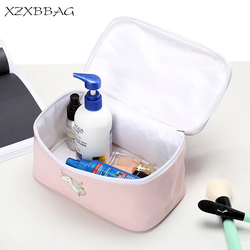 XZXBBAG Терилен модные косметические Чехлы мультяшный Единорог на молнии