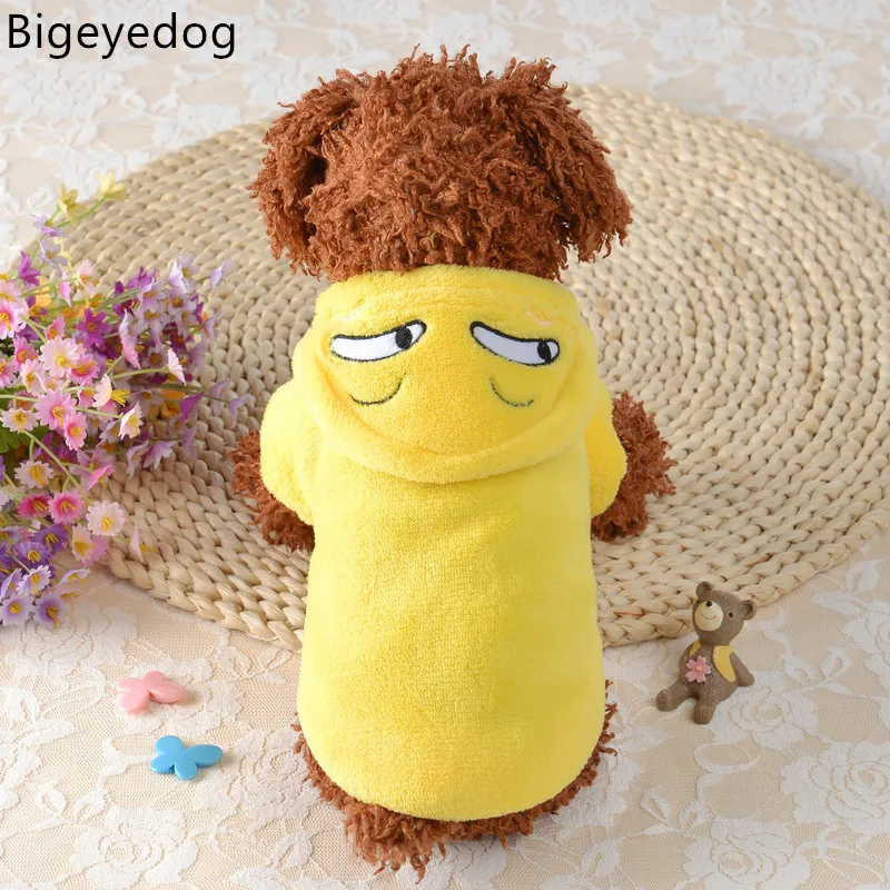Bigeyedog/забавная Одежда для собак зимняя толстовка с капюшоном куртка щенка Пудель