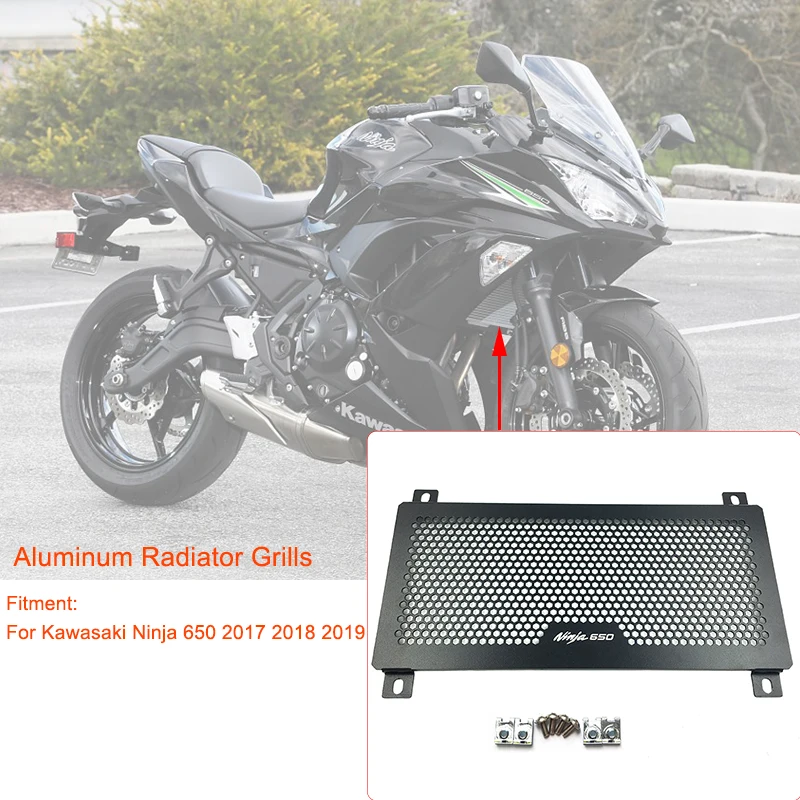 Для Kawasaki Ninja 650 Ninja650 Ninja мотоциклетная решетка радиатора Защитная алюминиевая черная