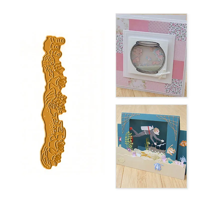 DiyArts 1 шт./лот Металл резка Скрапбукинг для изготовления карт DIY тиснение вырезы штампы ремесло подводный мир элемент