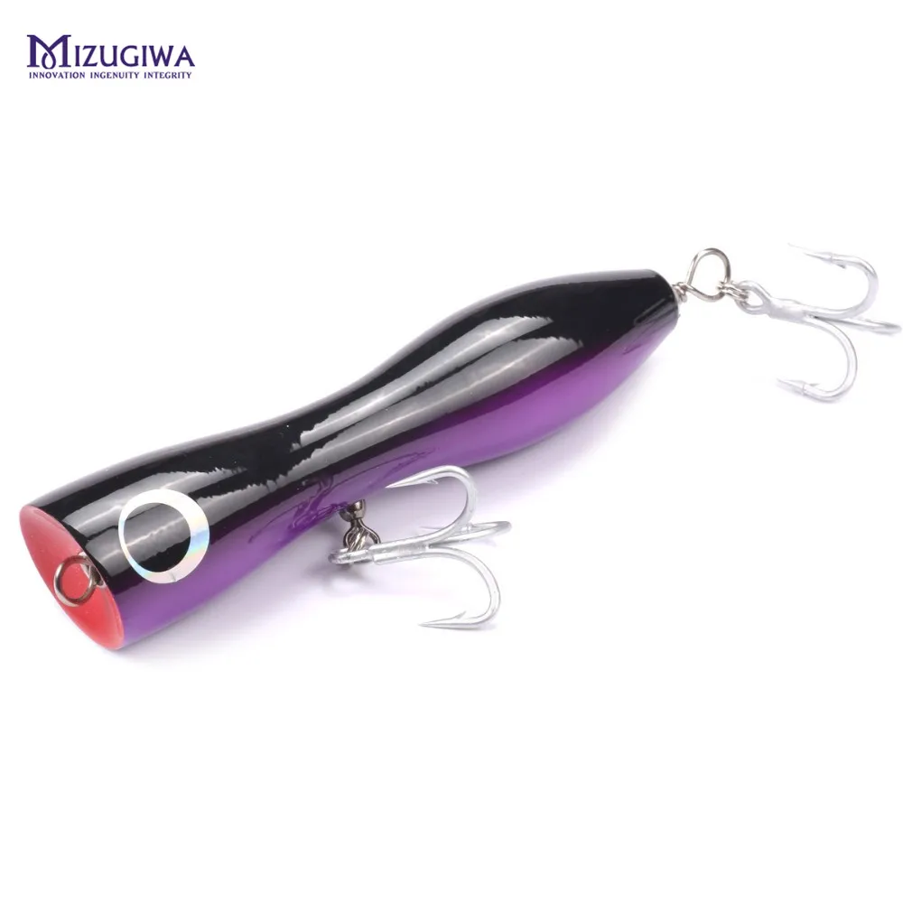 MIZUGIWA 5 шт. GT деревянный Поппер 7 &quotTopwater приманка ручной работы поверхности