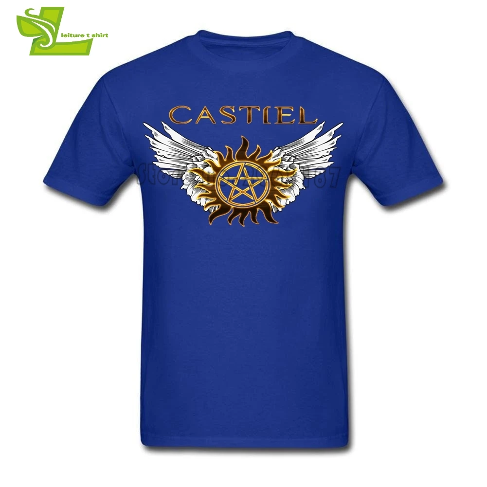 Мужская футболка с надписью Supernatural Castiel Free Will крутая свободная по