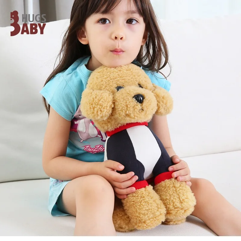 22/32cm Super Cute Simulation Teddy Dog Plush Toys Dolls Wearing Scarf Wear Clothes Poodle Dogs For Children Kids Birthday Gifts | Игрушки и