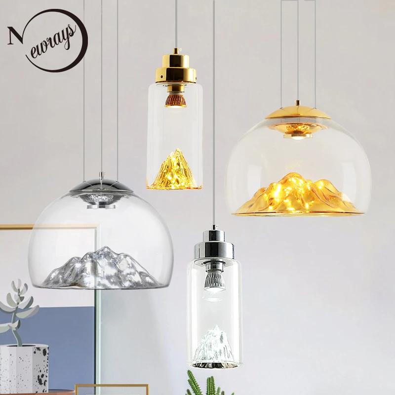 

Светодиодная лампа «гора» в стиле арт-деко, современный подвесной светильник в стиле лофт для спальни, лобби, гостиной, ресторана, украшение...