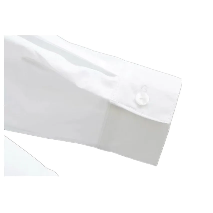 Women White Shirt Embroidery Blouse Long Sleeve Turn-down Collar Tops Chemise femme | Женская одежда