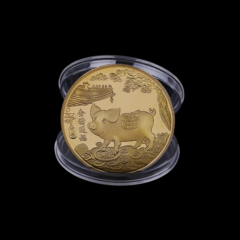 Памятная монета Fu Pig 2019 год свиньи доставляет деньги коллекция монет