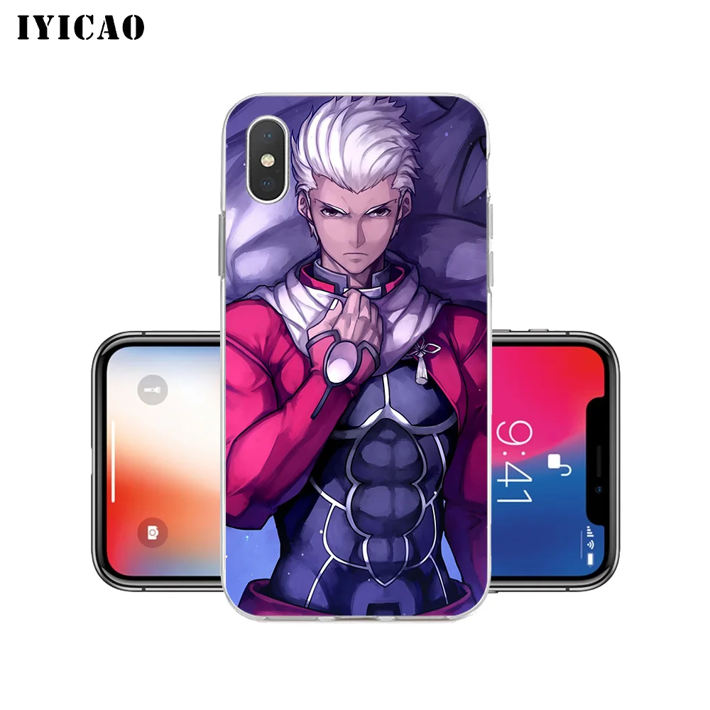IYICAO Archer Fate stay Night Мягкий силиконовый чехол для телефона iPhone X XR XS MAX 6 6s 7 8 Plus 5 5S SE TPU