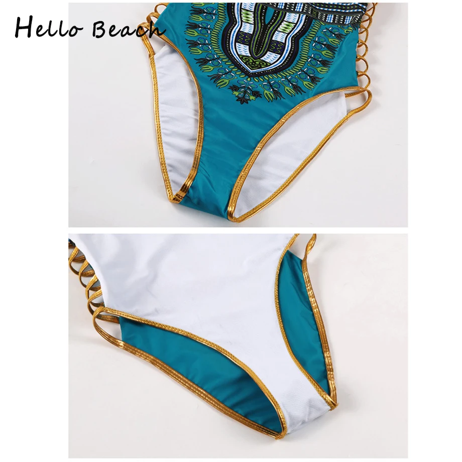 HELLO BEACH, бандажный Цельный купальник, женский сексуальный слитный купальник, Женский Золотой купальный костюм, купальник с пуш-ап, трикини