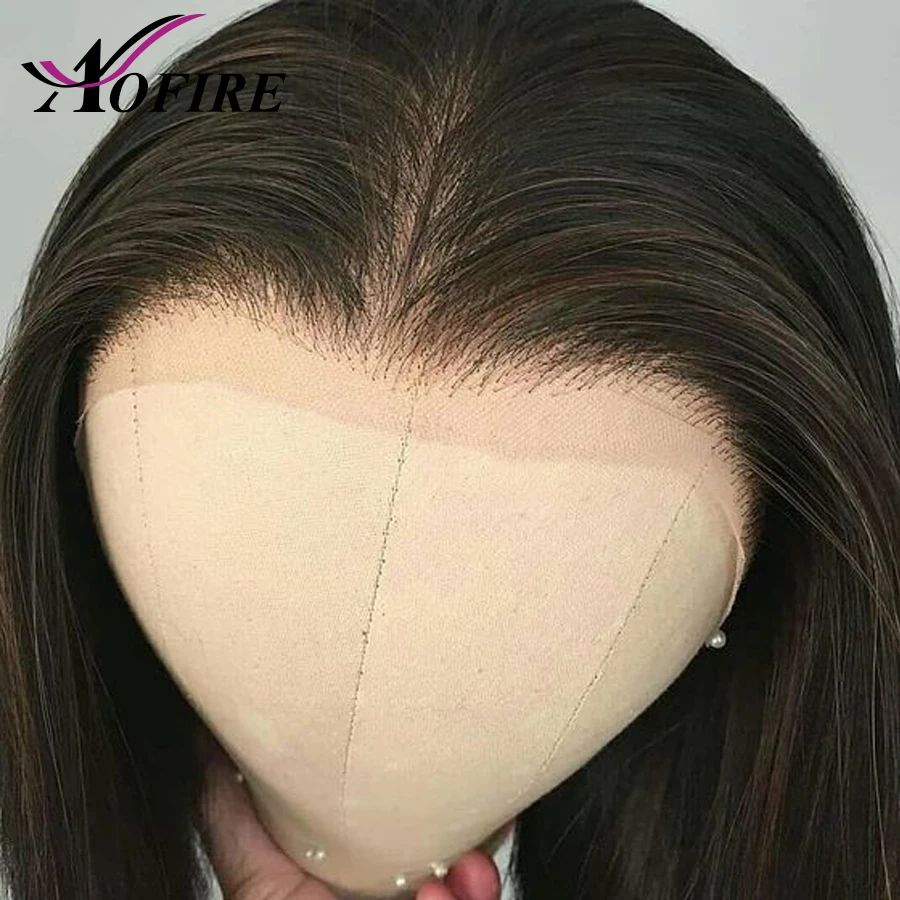 13X6 Lace Front Human Hair Wigs Brazilian Straight Remy 360 Frontal For Black Women Bleached Knots Aofire | Шиньоны и парики