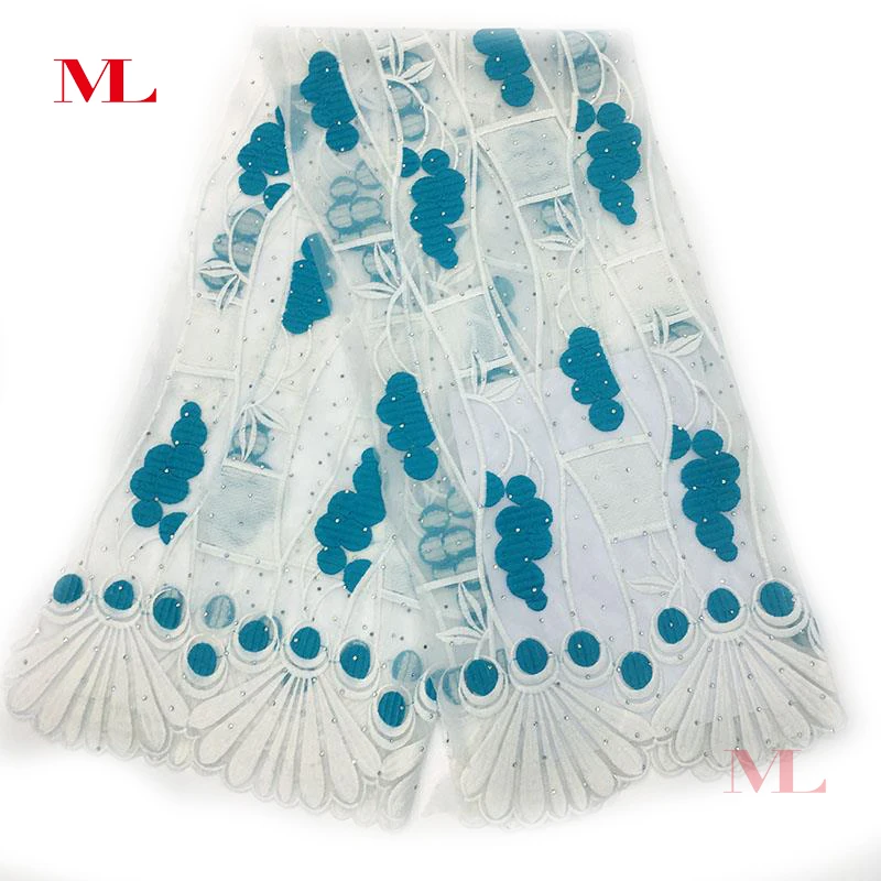 ML 5 ярдов Лидер продаж африканский кружево ткань Высокое качество 3D чистая