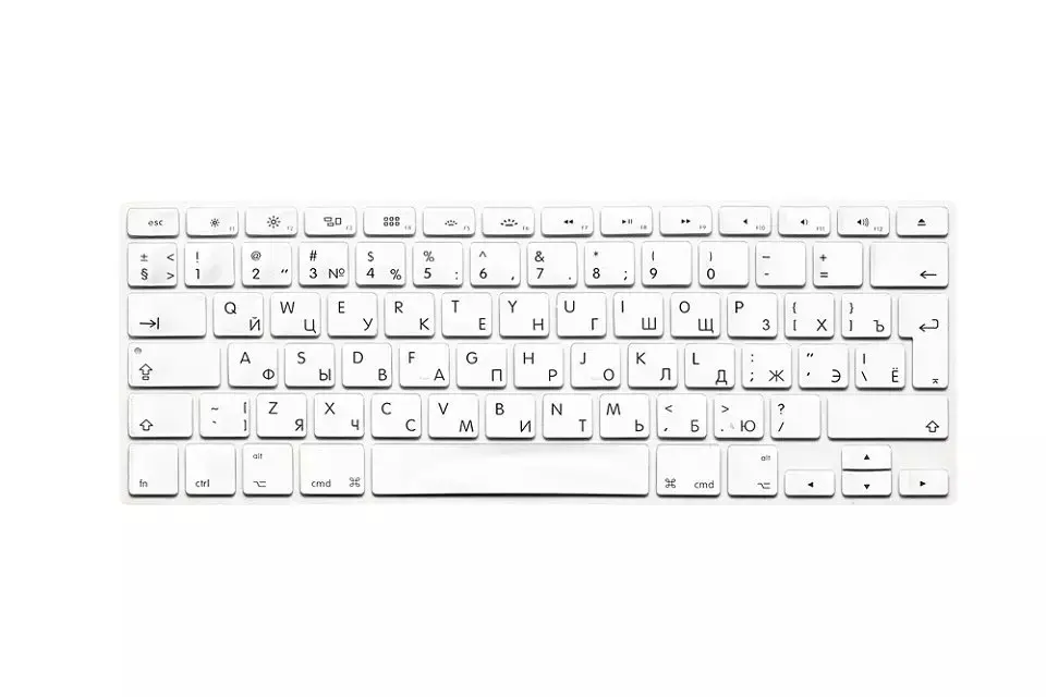 Русская силиконовая Европейская клавиатура чехол для Apple macbook Air Pro Retina 13 15 17