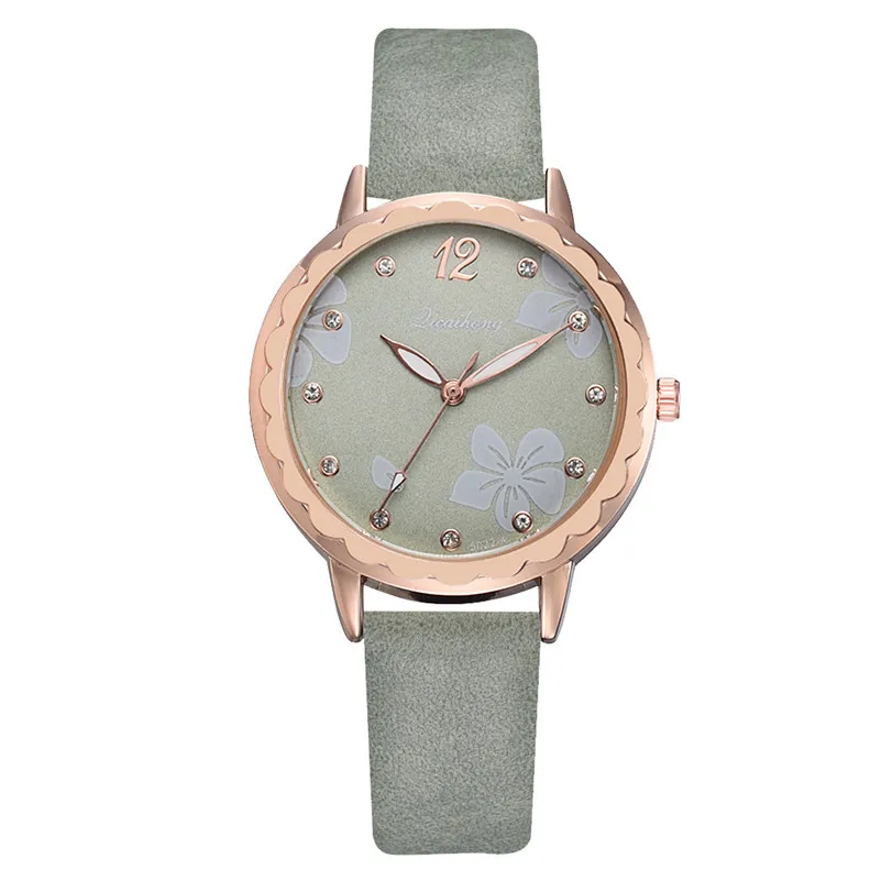 Fashion Women Watches Ladies Leather Strap Quartz Wristwatch Female Casual Dress Clock Flower Printed Watch Gifts reloj mujer /D | Наручные