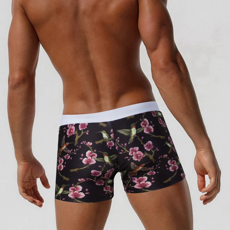 AUSTINBEM Новые цветочные мужские шорты с карманами сексуальные плавки Sunga Masculina