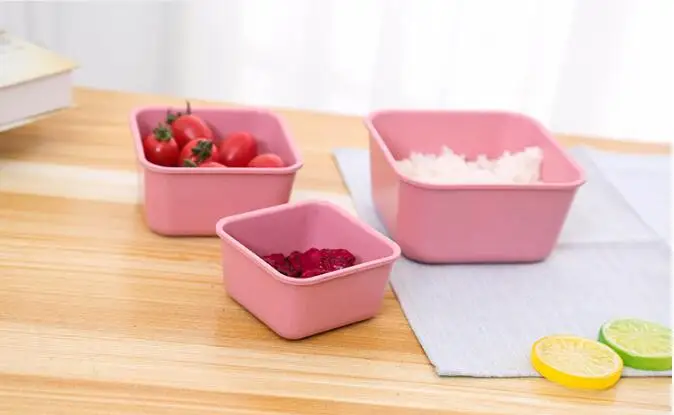 3 шт./лот Пшеничная солома микроволновая посуда Bento коробка биоразлагаемая