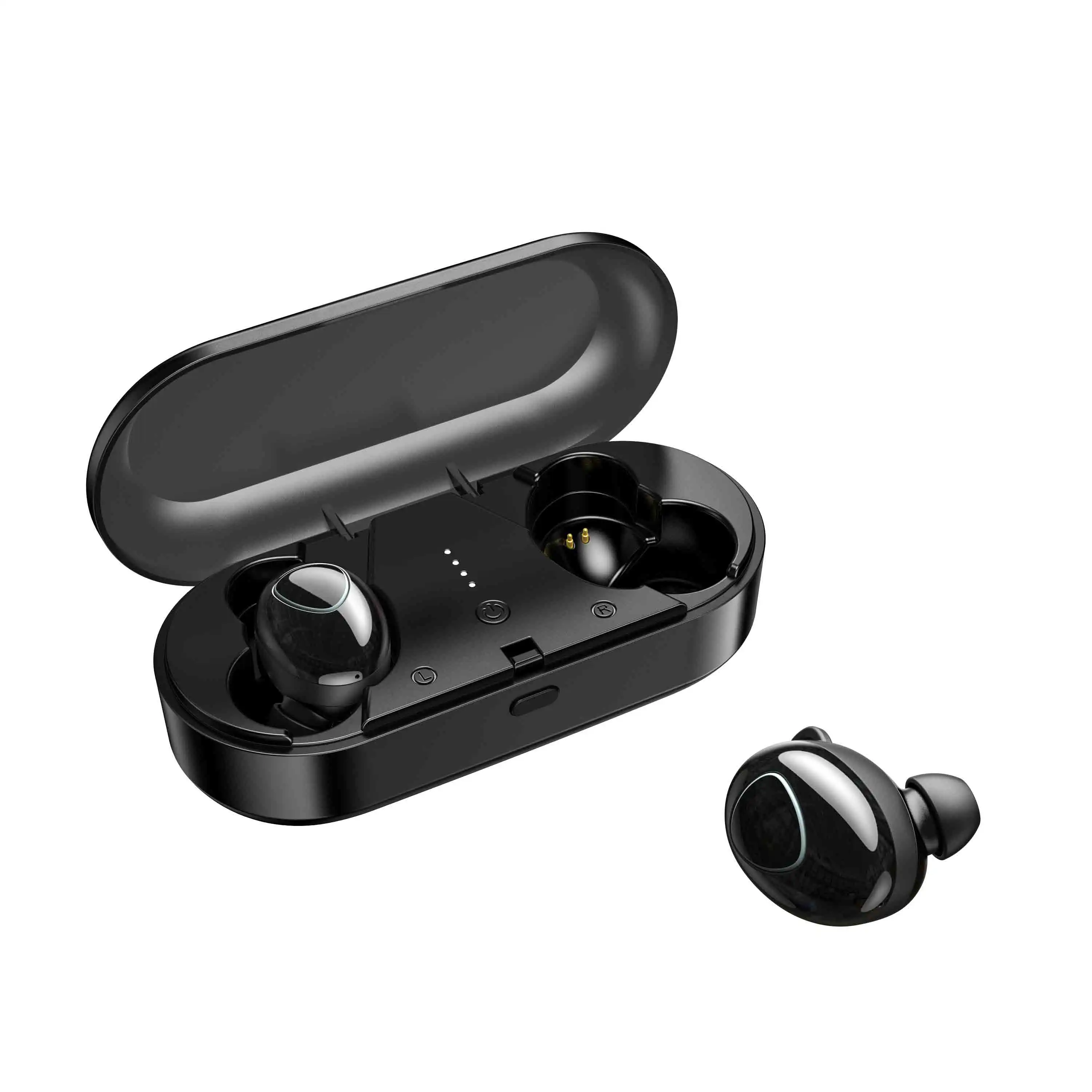 Black Беспроводные наушники Bluetooth 5,0 TWS беспроводные Bluetooth наушники 8D стереонаушники бас для iPhone Xiaomi Handfree Спортивная гарнитура - Цвет: Black