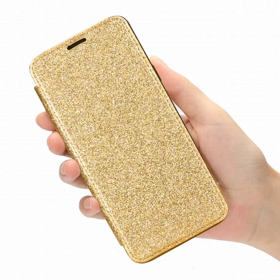 Bling Глянцевая искусственная кожа флип чехол для samsung Galaxy S10 S10e S7 S9 S8 Edge Plus Чехол