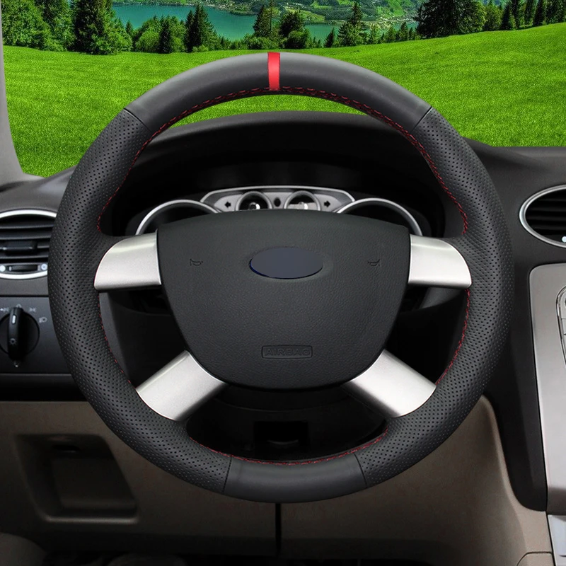 Рукоделие для шитья чехол Volante Ford Kuga 2008 2011 Focus 2 2005 рулевого колеса автомобиля 2007 2009