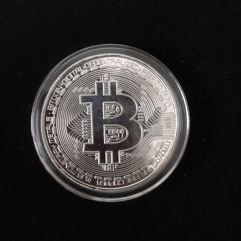Позолоченные физическая Bitcoins Casascius бит с чехол Подарок физический металл