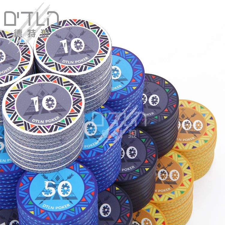 DTLNNative Индийский стиль Керамический чип customization10g 39 мм/12 г 43 мм Размер|Покерные