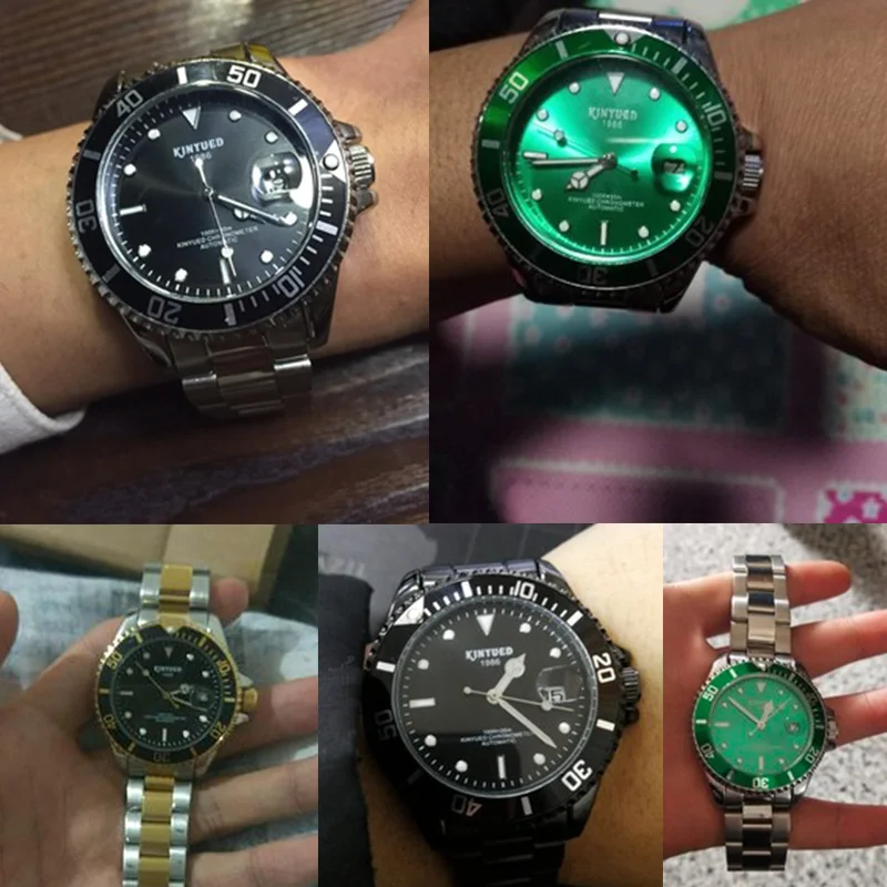 Оригинальные автоматические механические часы Green Water Ghost мужские Модные