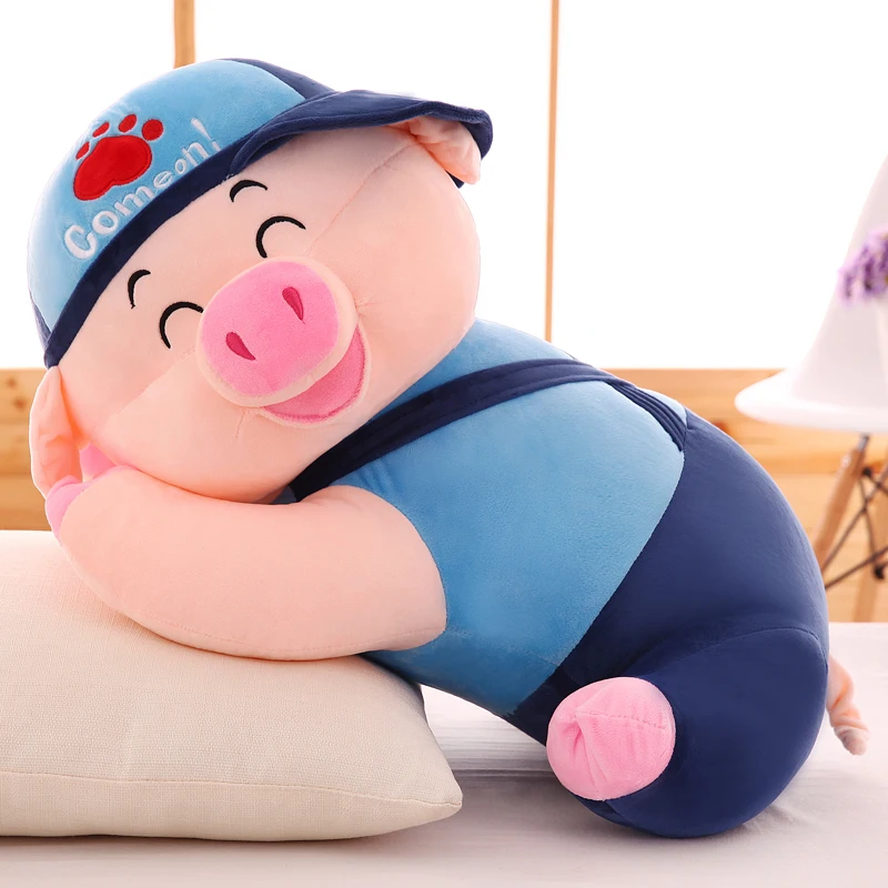 Candice guo! Super cute plush toy lovely couple piggy McDull pig papa pillow soft stuffed cushion birthday Christmas gift 1pc | Игрушки и