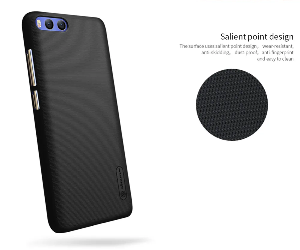 Xiaomi Mi6 твёрдый чехол Nillkin Super Frosted Shield для Xiaomi Mi6 Футляр флип-чехол случай протектора коробку
