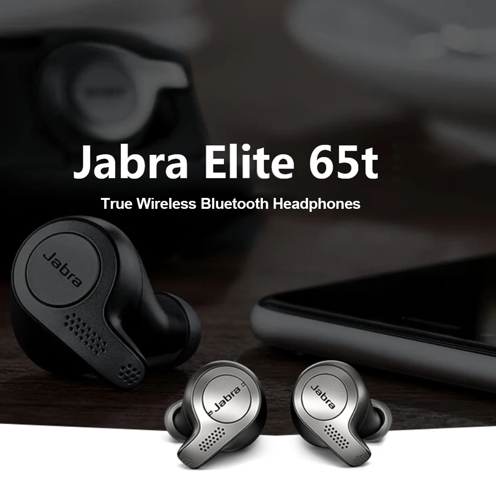 Jabra Elite 65t True Беспроводной Bluetooth наушники-вкладыши Наушники-вкладыши TWS с зарядным чехол Alexa с поддержкой Спорт бег Гарнитура