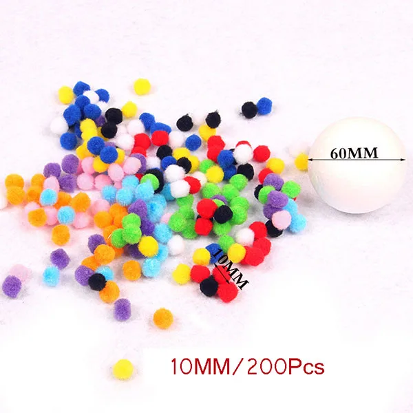 10MM 100/200/40 шт. 10/15/20/25/30/40 мм Милая пышная Нижняя Pom Poms помпонами ручной работы из серии Сделай Сам мини игрушки Сделай Сам товары для шитья и рукоделия - Цвет: 10MM