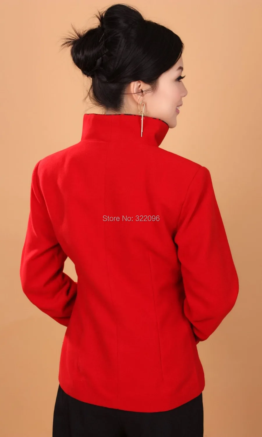 Осенняя Смешанная шерстяная куртка Shanghai Story китайская женская вышитая пальто