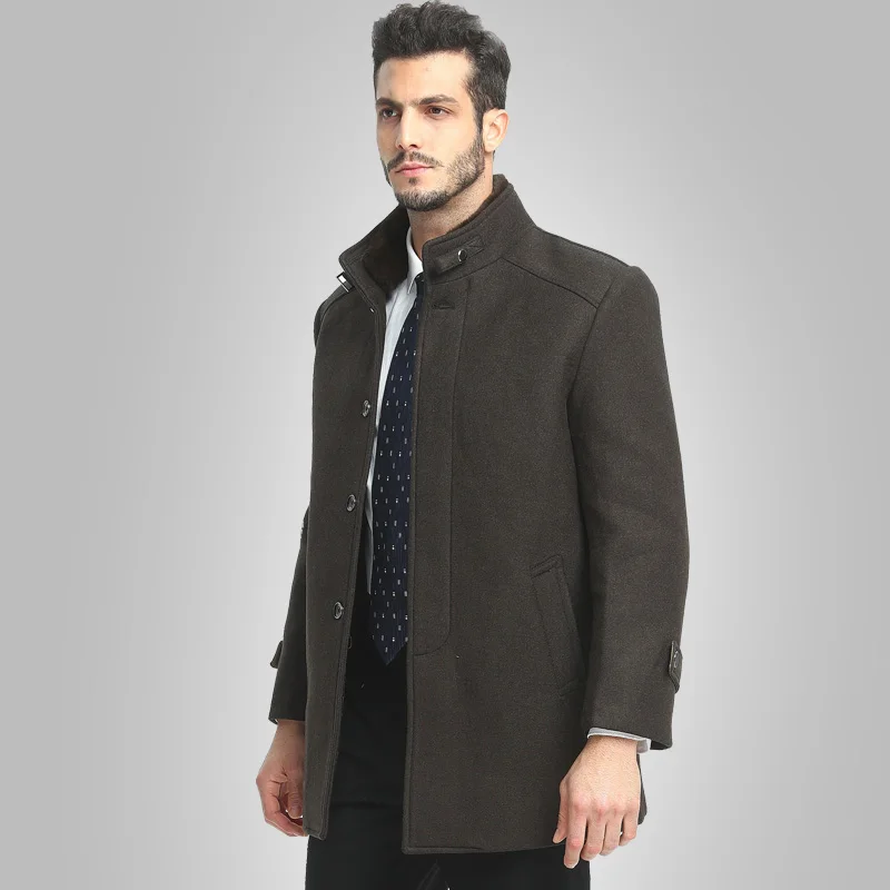 Мужские шерстяные пальто KOLMAKOV повседневные деловые для мужчин осенне зимняя