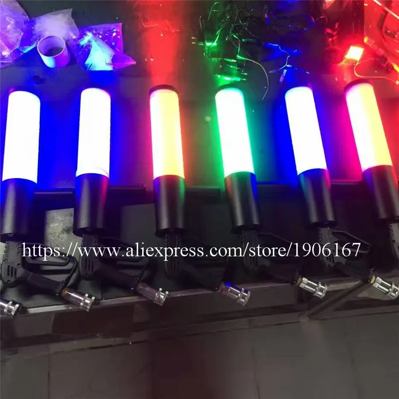 Дизайн RGB красочный ручной светодиодный Co2 пистолет крио светодиодный Co2 реактивный пистолет специальные эффекты CO2 пушки с газовым шлангом