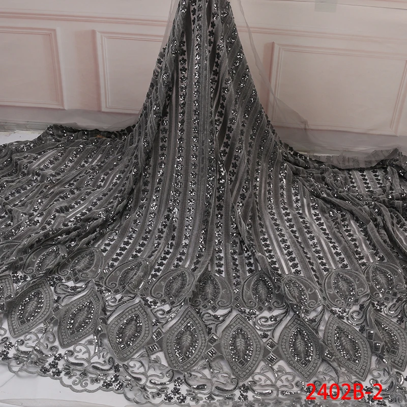 Фиолетовые африканские кружевные ткани французские нигерийские высокого