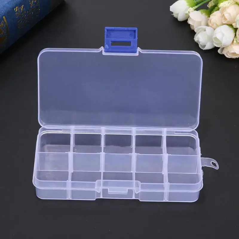 10 отсеков прозрачный чехол удобный маленький блок коробка для таблеток